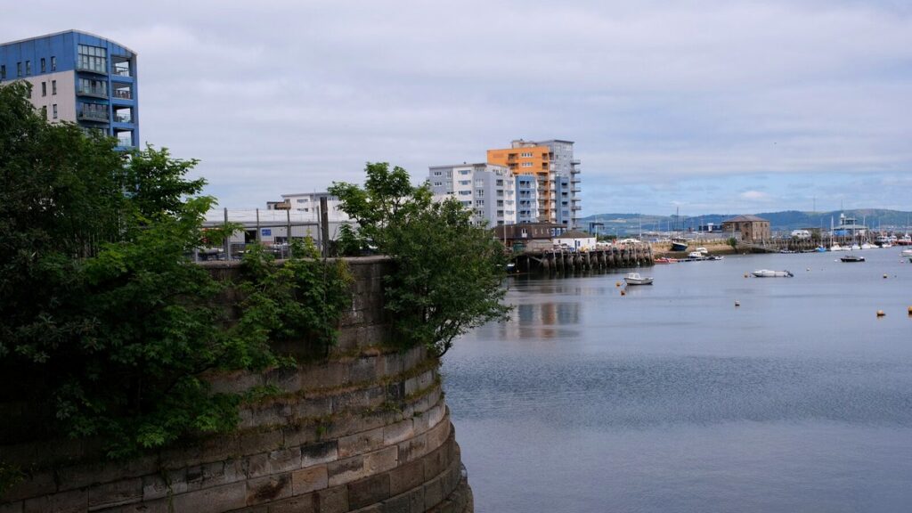 Granton Harbour and waterfront development in north Edinburgh