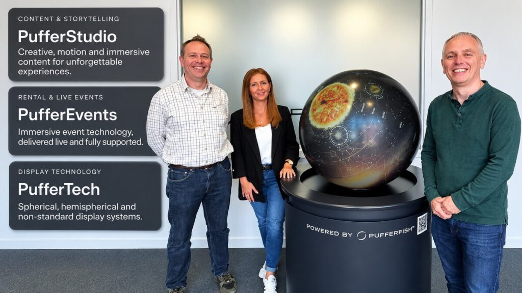 Pufferfish team with immersive display technology at the company’s Edinburgh headquarters