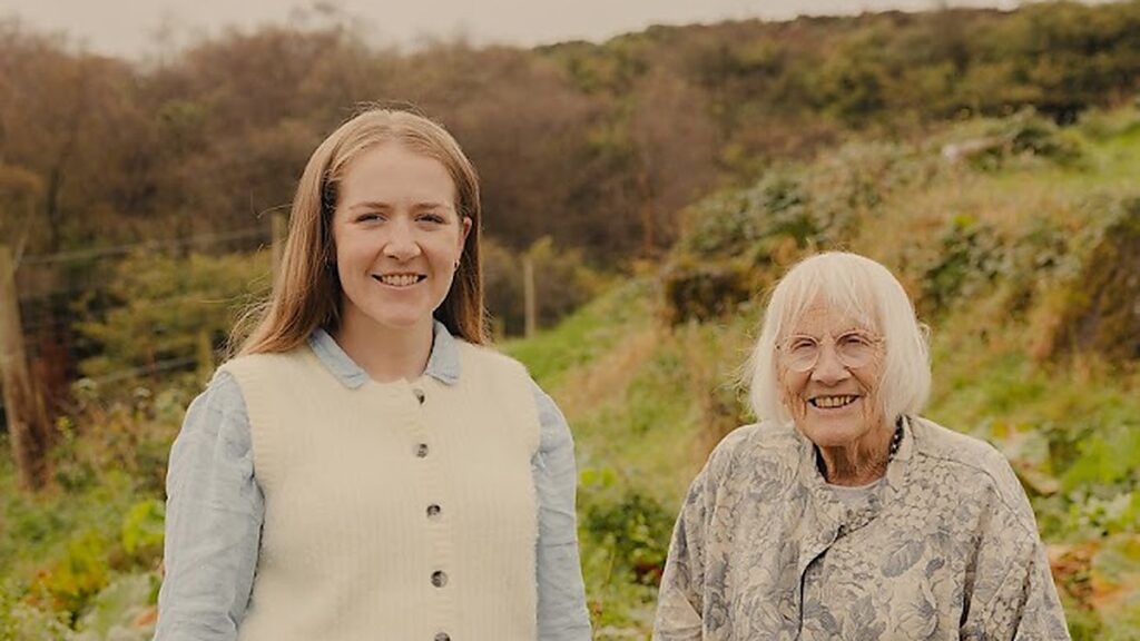 Lily Reade and her grandmother Chris Reade at their family farm on the Isle of Mull